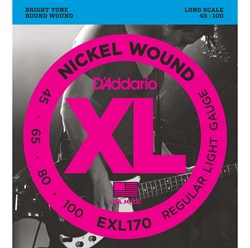 D'Addario EXL170 Nickel Wound Комплект струн для бас-гитары, Light, 45-100 - фото 29055