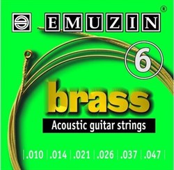 Emuzin BRASS — струны с обмоткой из латуни, 010 - 047, Эмузин