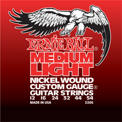 Ernie Ball P02206 Nickel Wound — комплект cтрун для электро-гитары,12-54, Эрни Болл