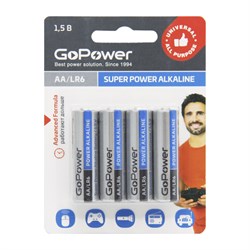 GoPower Super Power Alkaline — элемент питания AA/LR6 щелочной 1.5В, 2шт