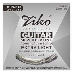 Ziko DUS-010 комплект струн для акустической гитары.
