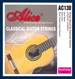 Alice AC130-N — комплект струн для классической 6-струнной гитары, нейлон/посеребренная медь. Нормальное натяжение - фото 35272