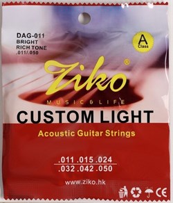 Ziko DAG-011 — комплект струн для акустической гитары, Зико