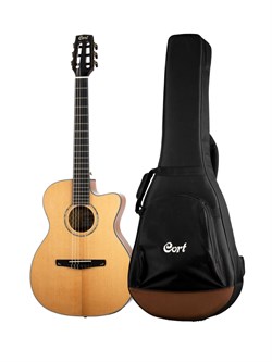 Cort Gold-OC8-NYLON-WCASE-NAT Классическая гитара со звукоснимателем, с вырезом, с чехлом - фото 35463