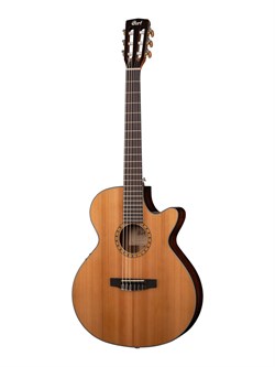 Cort CEC7-NAT Классическая гитара со звукоснимателем, с вырезом, цвет натуральный - фото 35467