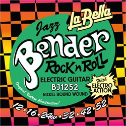 BJ1252 The Bender Jazz Комплект струн для электрогитары, никелированные, 12-52, La Bella