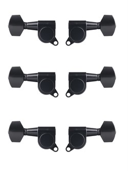 Metallor MH-04-BK-3+3 — колки для гитары 3+3, черные