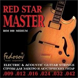 Fedosov RSM009 Red Star Master Medium Комплект струн для электрогитары, 9-42