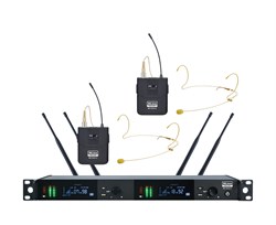 XLine MD-262A-E — радиосистема двухканальная c двумя поясными передатчиками, Икслайн