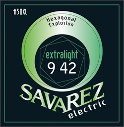 Savarez H50XL Hexagonal Explosion Комплект струн для электрогитары, никелированные, 9-42