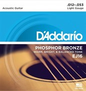 Струны металлические D'ADDARIO EJ16