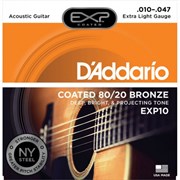 D'addario EXP10, струны с покрытием 10-47