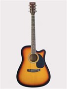 Homage LF-4121C-SB Акустическая гитара, санберст, с вырезом
