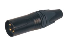 Xline Cables RCON XLR M 16 — разъем XLR ПАПА кабельный, никель, 3pin, черный, Икслайн