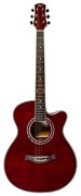 FLIGHT F-230C WR — гитара акустическая шестиструнная, красная, Флайт