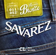 Savarez A130CL — комплект струн для акустической гитары, бронза 80/20, Custom Light, 11-52, Саварез
