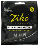 Ziko DAG-010 — комплект струн для акустической гитары, Зико