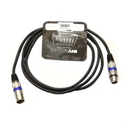INVOTONE ACM1102/BK — микрофонный кабель, XLR(папа) <-> XLR(мама), длина 2 м (черный), Инвотон