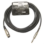 INVOTONE ACM1005 BK — микрофонный кабель, 6,3 джек моно - XLR (мама), 5 метров (черный)
