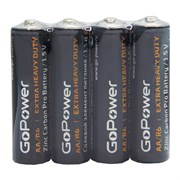 GoPower Carbon Zinc PRO — элемент питания AA/R6 солевой 1.5В, 4шт