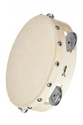 DEKKO TH7-4 — бубен деревянный корпус, диаметр 17 см, кожаная мембрана, 4 пары тарелочек