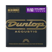 Dunlop DAB1152 Комплект струн для акустической гитары, бронза 80/20, Medium Light, 11-52, Данлоп