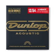 Dunlop DAB1254 — комплект струн для акустической гитары, бронза 80/20, Light, 12-54, Данлоп