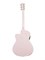 Cort Jade-Classic-PPOP-bag Jade Series — электро-акустическая гитара, розовая, с чехлом, Корт сзади